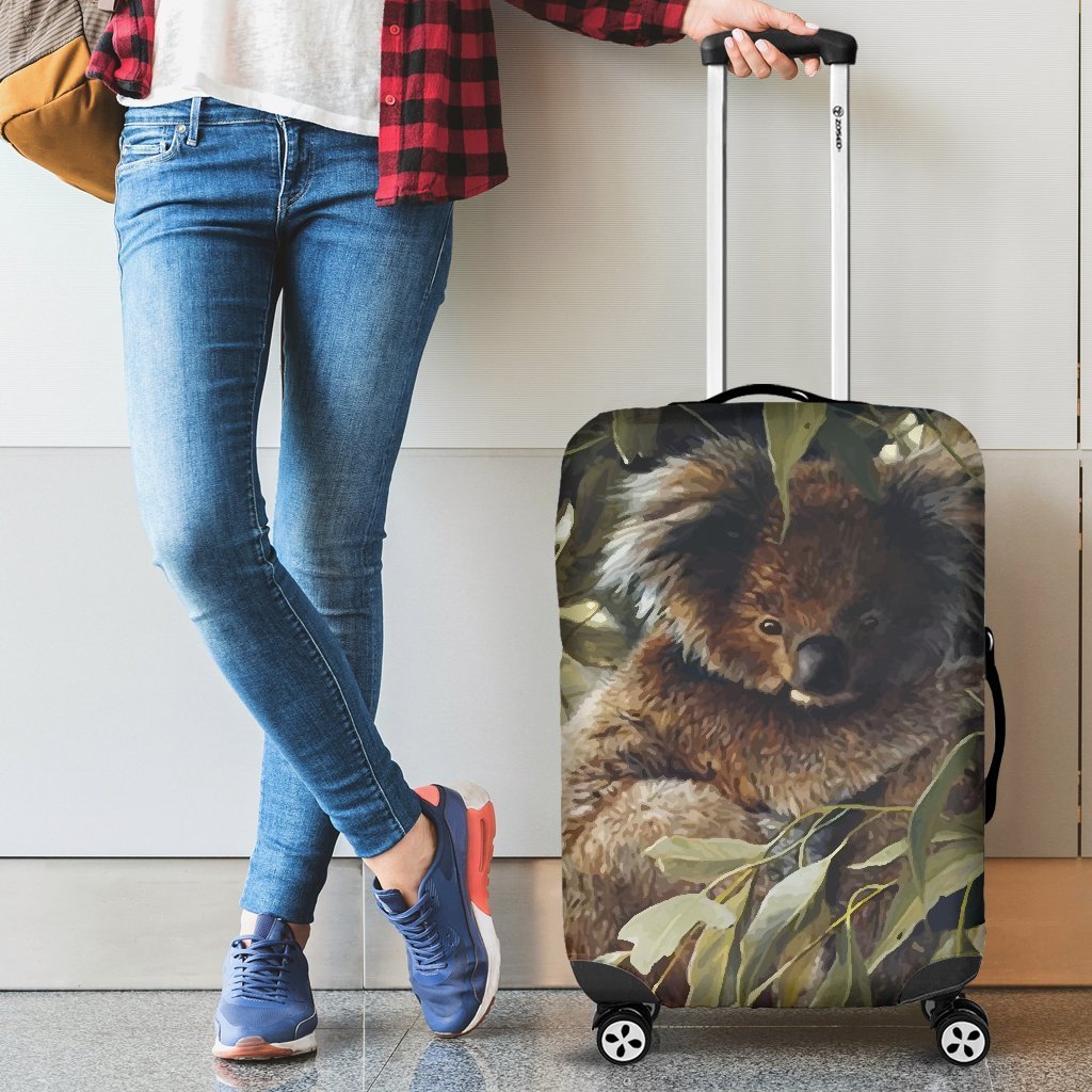 Australia Koala Luggage Cover k7-LUGGAGE COVERS-HP Arts-Luggage Covers - Australia Koala Lugagge Cover K2-Small 18-22 in / 45-55 cm-Vibe Cosy™