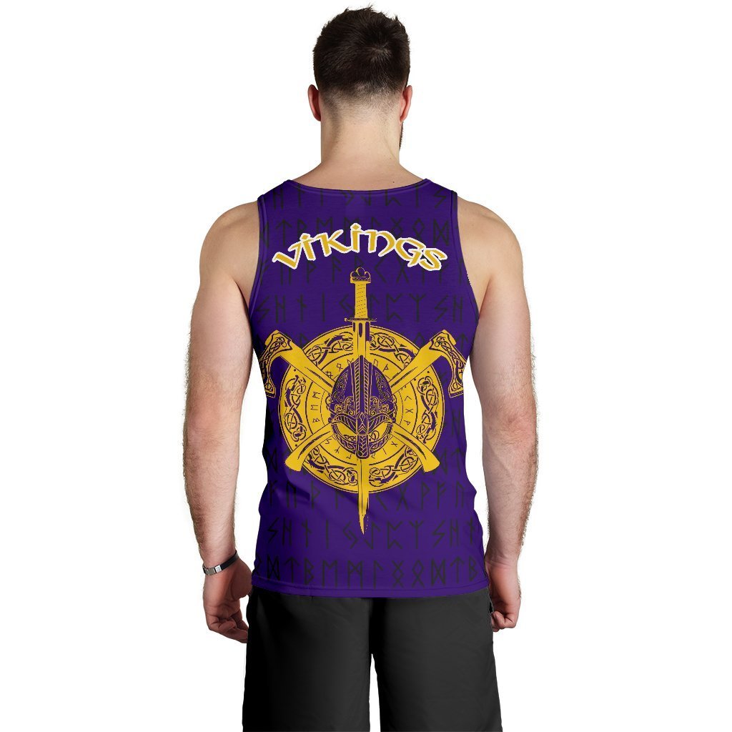 Vikings Warrior™ Men's Tank Top TH75-TANK TOPS-HP Arts-Men's Tank Top - 1-S-Purple-Vibe Cosy™