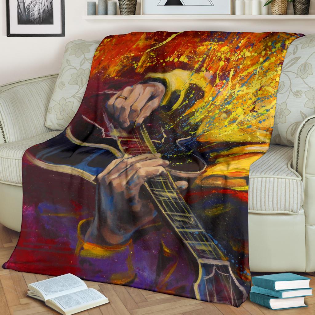 Chitarra e Colori - Coperta in Pile -Amaze Style™-Premium BlanketChitarra e Colori - Coperta in Pile -Youth (56 x 43 inches / 140 x 110 cm)-Vibe Cosy™