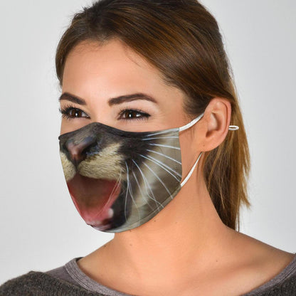 Cougar / Mountain Lion Face Mask (Cub)-Amaze Style™-Face Mask - Cougar / Mountain Lion Face Mask (Cub)-Adult Mask + 2 FREE Filters (Age 13+)-Vibe Cosy™