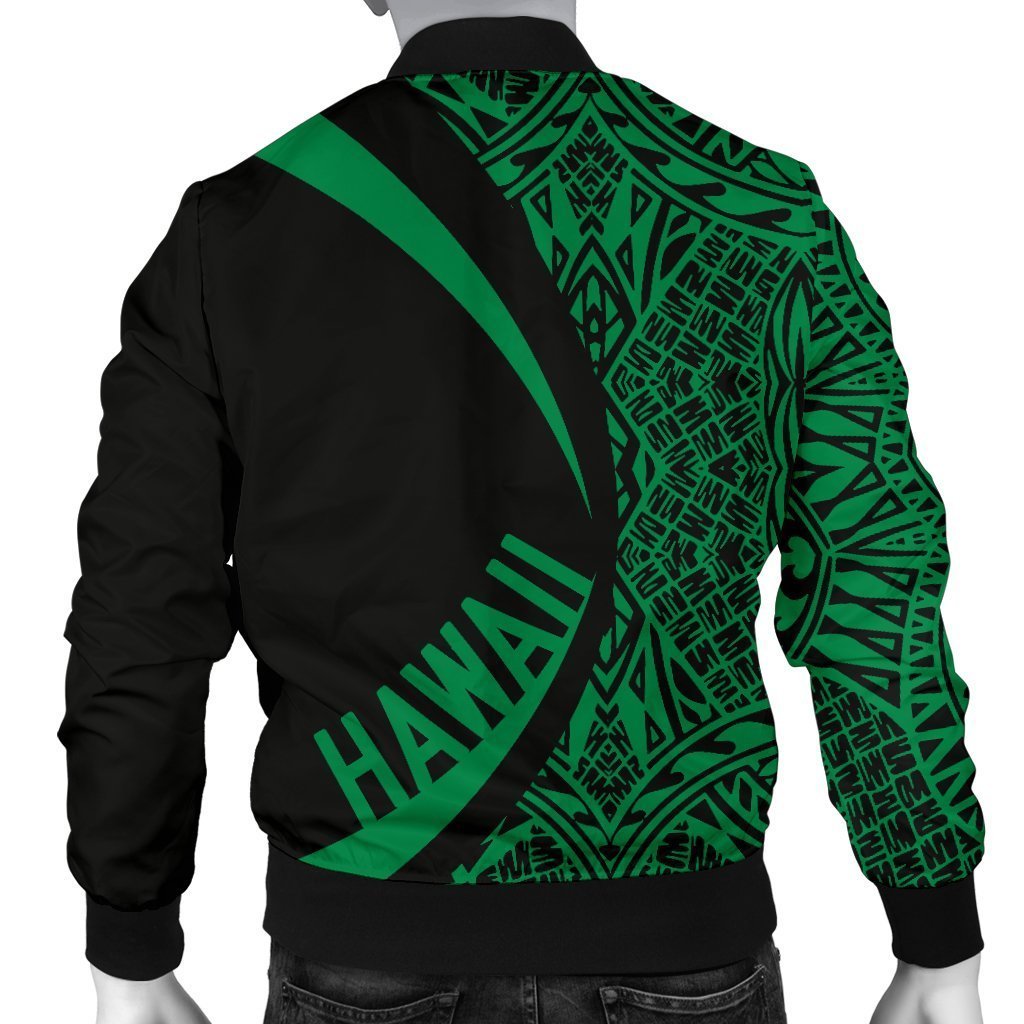 Hawaii Coat Of Arm Polynesian Men's Bomber Jacket - PL03-BOMBER JACKETS (P)-PL8386-Men's Bomber Jacket-S-White-Vibe Cosy™