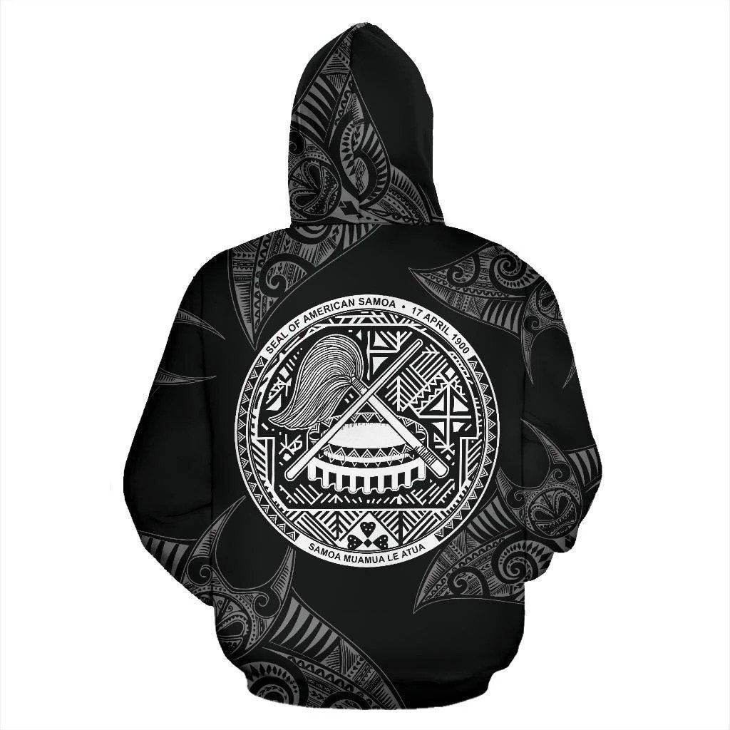 American Samoa Manta Ray Fish All Over Hoodie TT050838-Apparel-TT-Hoodie-S-Vibe Cosy™