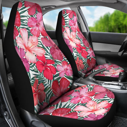 Beautiful Hibiscus Car Seat Cover - AH - K5-CAR SEAT COVERS-Alohawaii-Car Seat Covers-Universal Fit-White-Vibe Cosy™