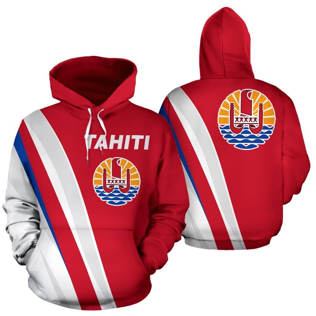 Tahiti Zip Up Hoodie Red K5-Apparel-Khanh Arts-Hoodie-S-Vibe Cosy™