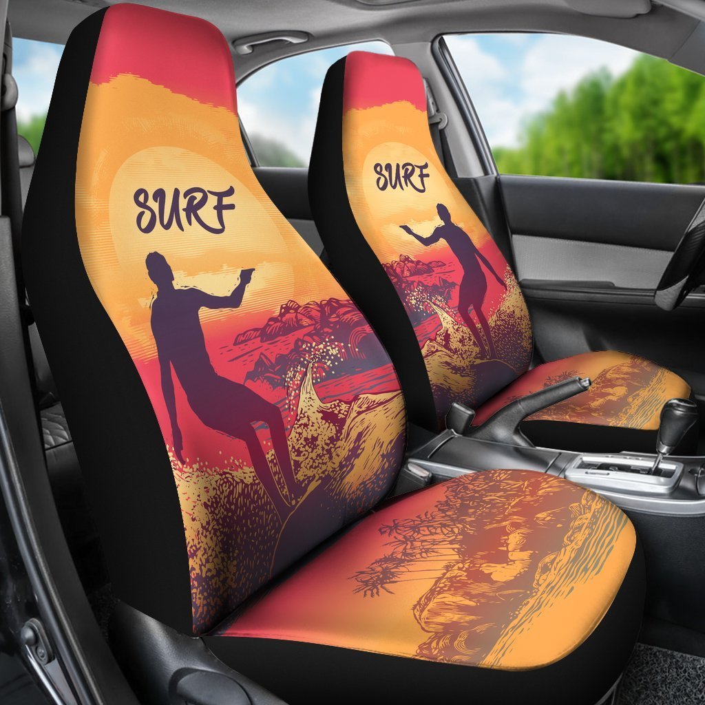Surf Car Seat Covers - AH - TH3-CAR SEAT COVERS-Alohawaii-Car Seat Covers-Universal Fit-White-Vibe Cosy™