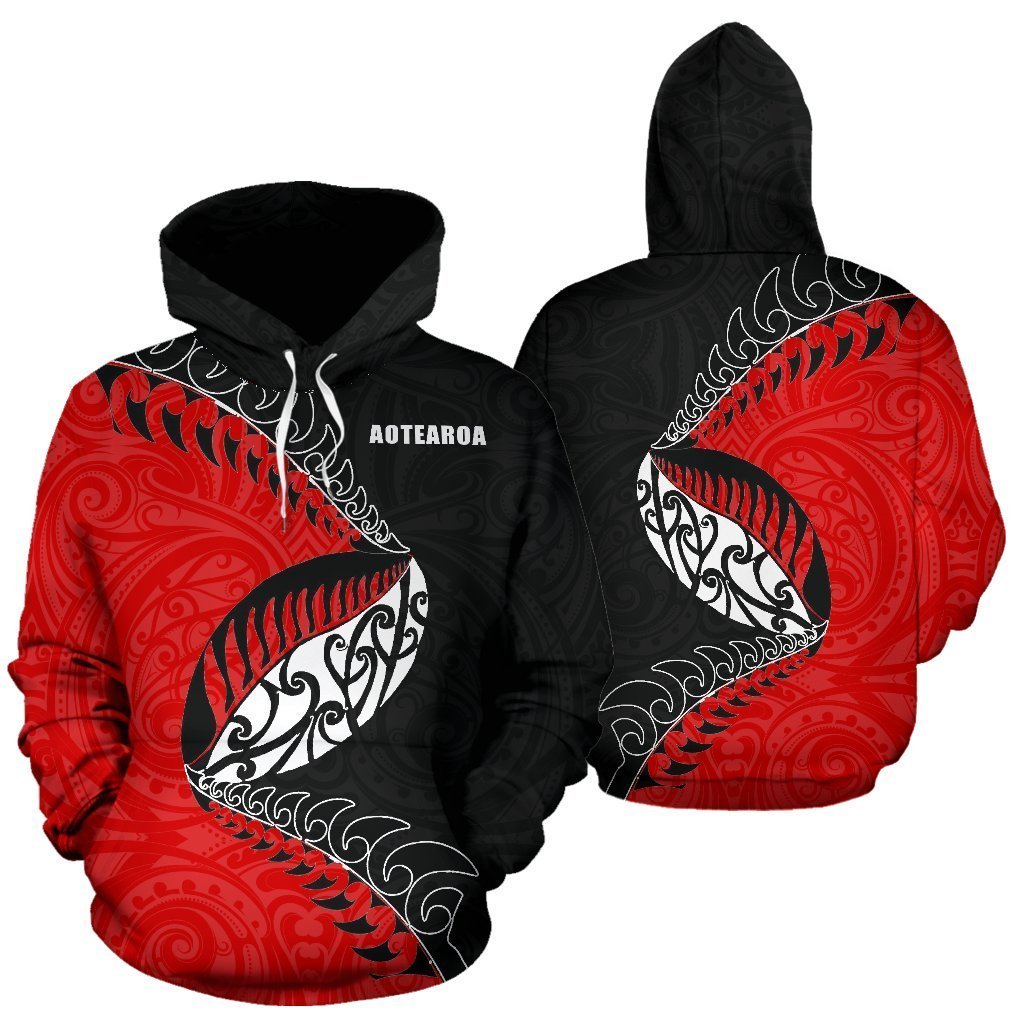 Aotearoa Rugby Fern Hoodie PL-Apparel-PL8386-Hoodie-S-Vibe Cosy™
