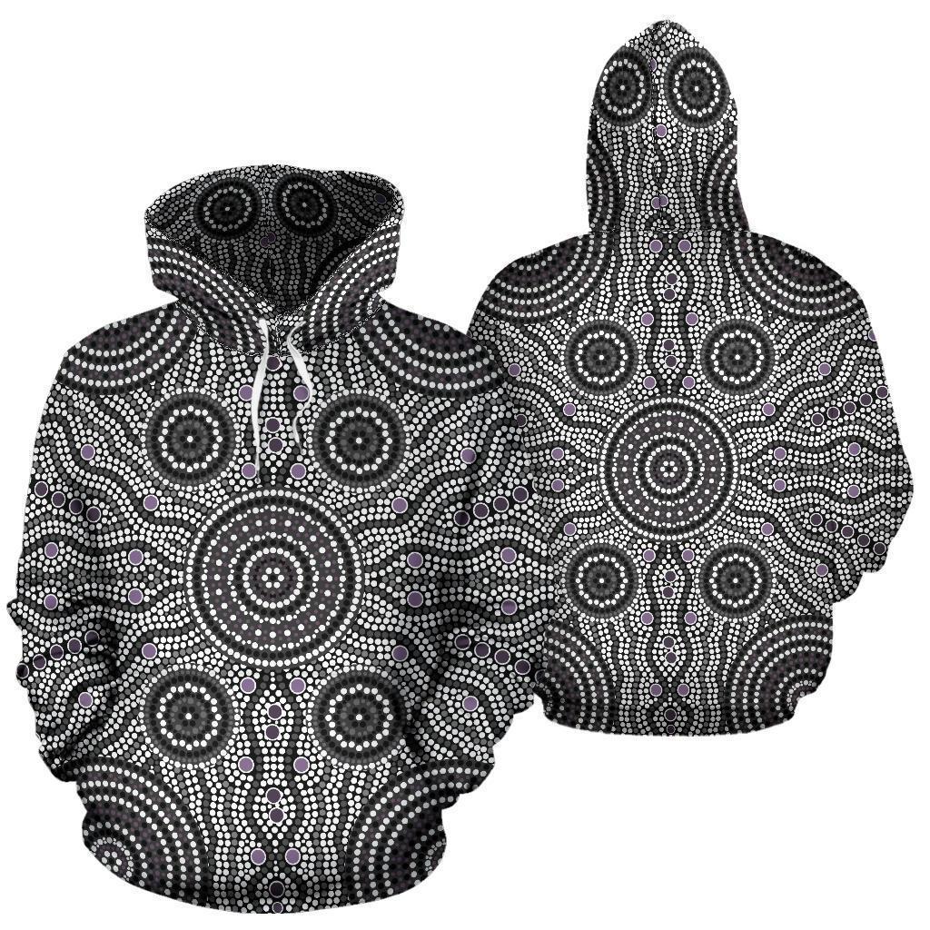 Australia All Over Hoodie Australia Pattern- NNK1478-Apparel-PL8386-Hoodie-S-Vibe Cosy™