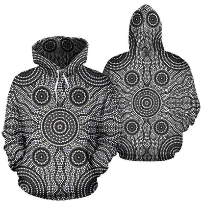 Australia All Over Hoodie Australia Pattern- NNK1478-Apparel-PL8386-Hoodie-S-Vibe Cosy™