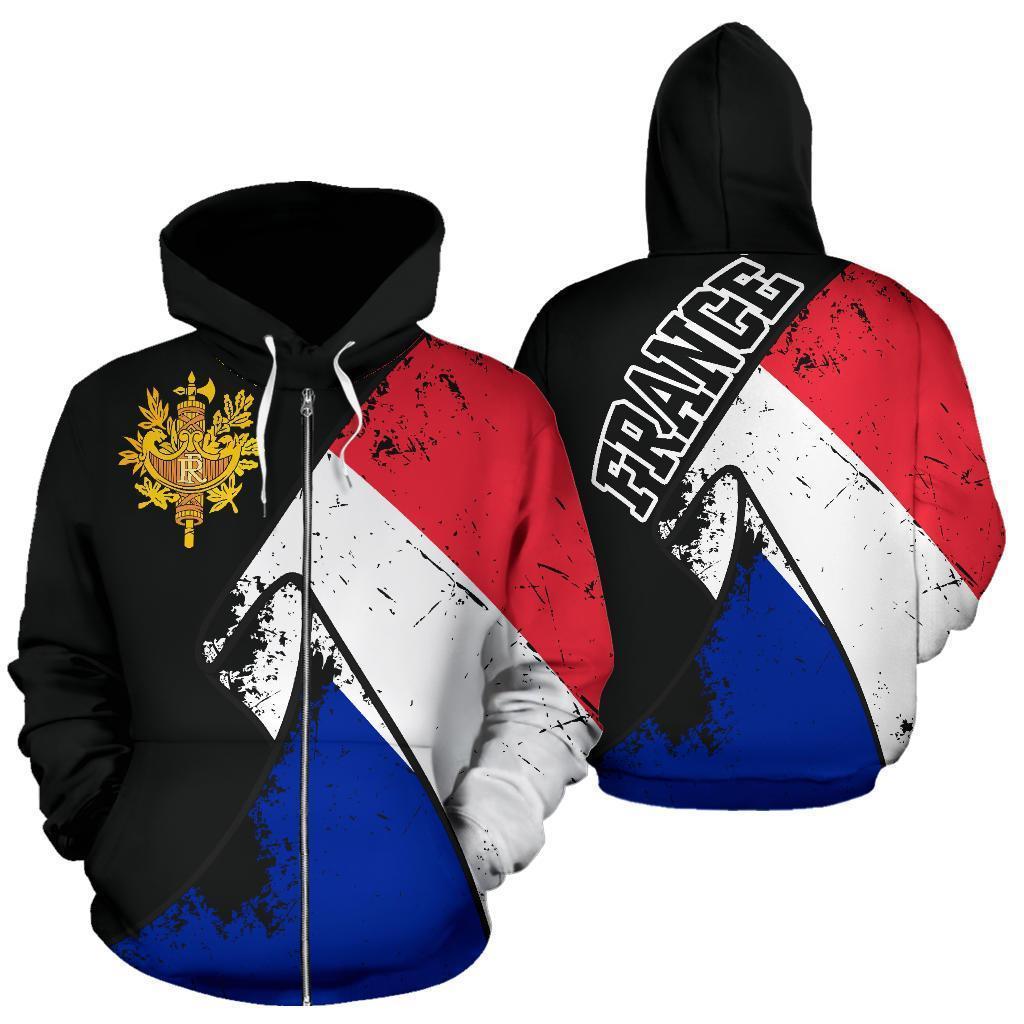 France Special Grunge Flag Hoodie NNK 1306-Apparel-NNK-Hoodie-S-Vibe Cosy™