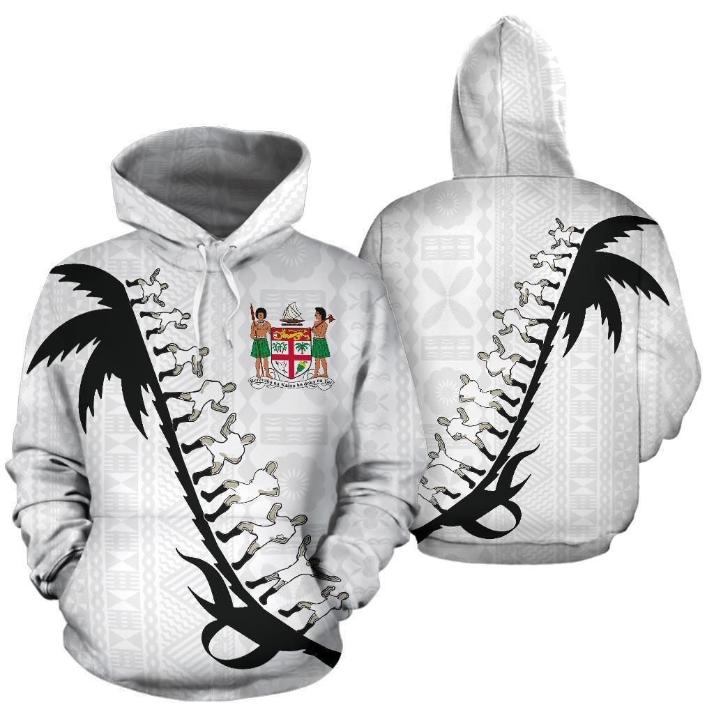 Fiji Cibi War Dance Hoodie White-Apparel-Khanh Arts-Hoodie-S-Vibe Cosy™