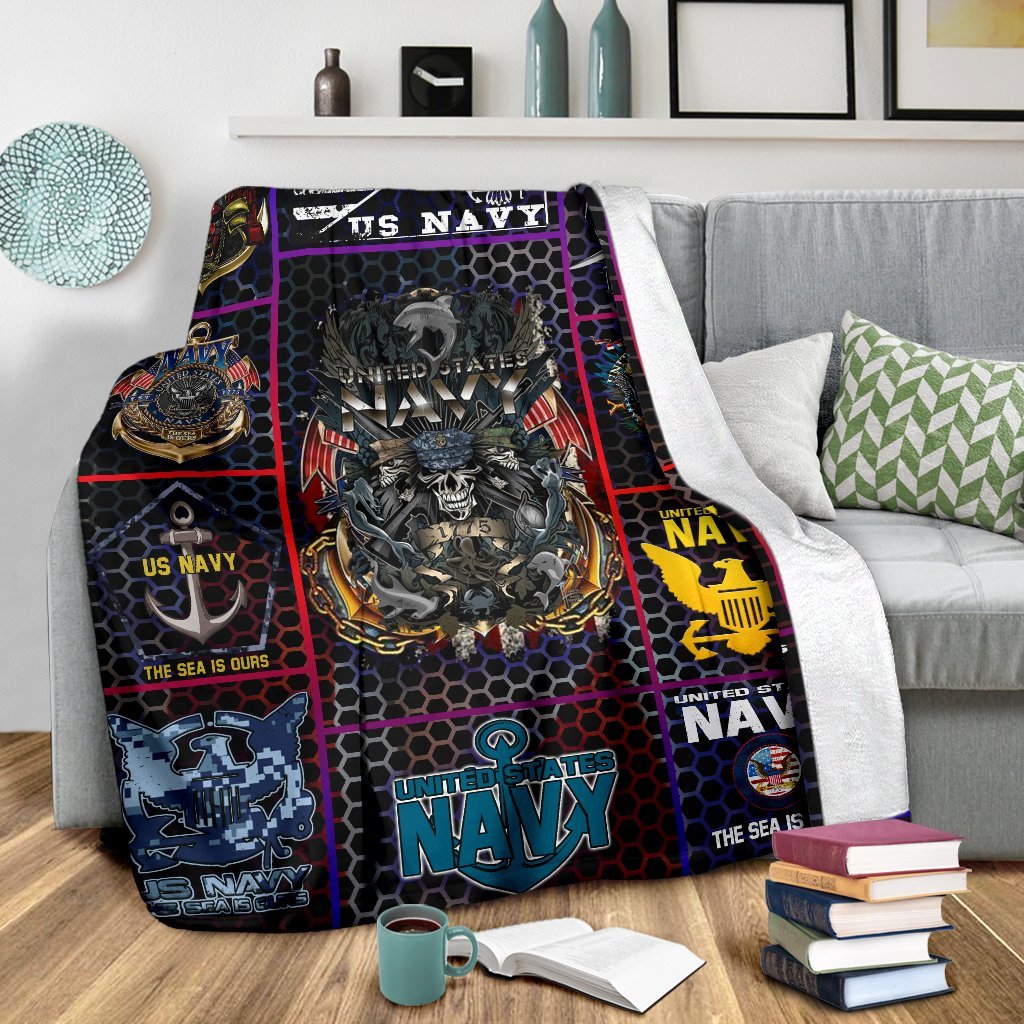US Navy 3D All Over Printed Blanket