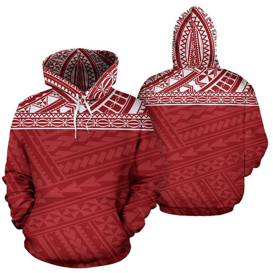 Poly All Over Hoodies - Red Version - BN04-Apparel-Khanh Arts-Hoodie-S-Vibe Cosy™