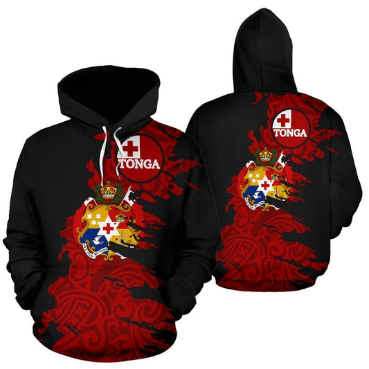 Tonga Hoodie Painting Polynesian Hoodie Th72-Apparel-Phaethon-Hoodie-S-Vibe Cosy™