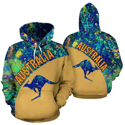 Australia Kangaroo Hoodie Opal - NNK1422-Apparel-NNK-Hoodie-S-Vibe Cosy™