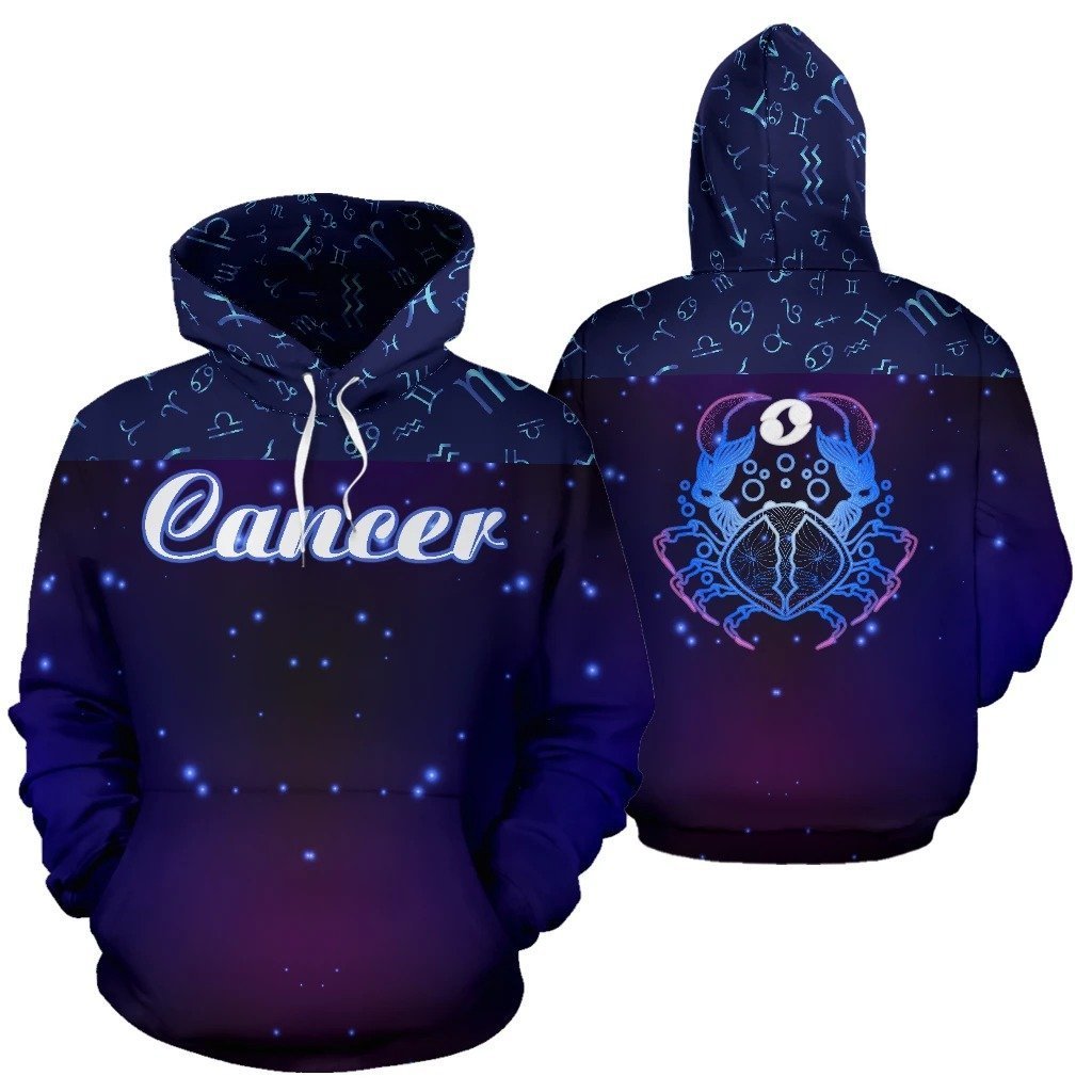 Cancer Zodiac All Over Hoodie NTH140854-Apparel-NTH-Hoodie-S-Vibe Cosy™