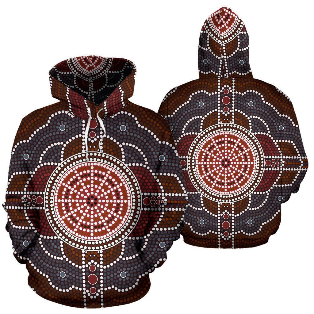Australia All Over Hoodie Australia Pattern- NNK1479-Apparel-PL8386-Hoodie-S-Vibe Cosy™