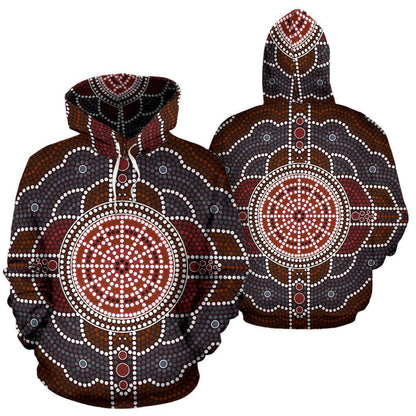 Australia All Over Hoodie Australia Pattern- NNK1479-Apparel-PL8386-Hoodie-S-Vibe Cosy™