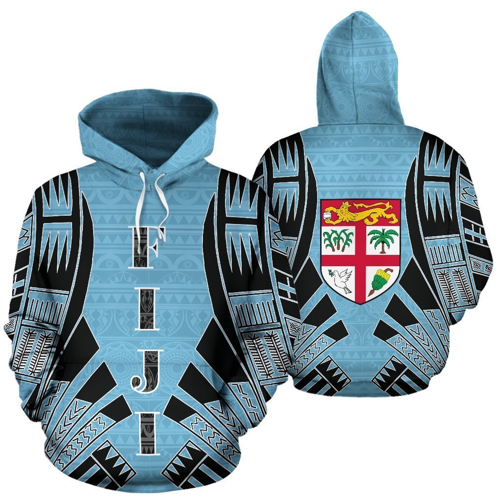 Fiji All Over Zip-Up Hoodie - Polynesian Tattoo Style - BN01-Apparel-Khanh Arts-Hoodie-S-Vibe Cosy™