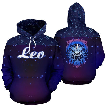Leo Zodiac All Over Hoodie NTH140855-Apparel-NTH-Hoodie-S-Vibe Cosy™
