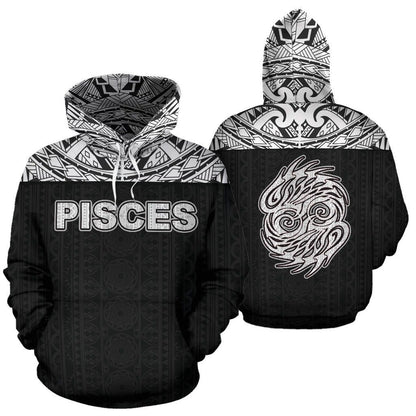 Aquarius Zodiac- Poly All Over Hoodie Red Version NTH140853-Apparel-NTH-Hoodie-S-Vibe Cosy™
