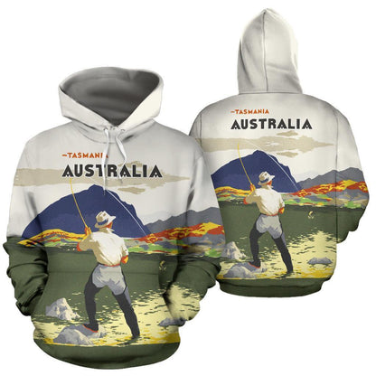 Fishing in Tasmania All Over Print Hoodie - NNK1429-Apparel-NNK-Hoodie-S-Vibe Cosy™