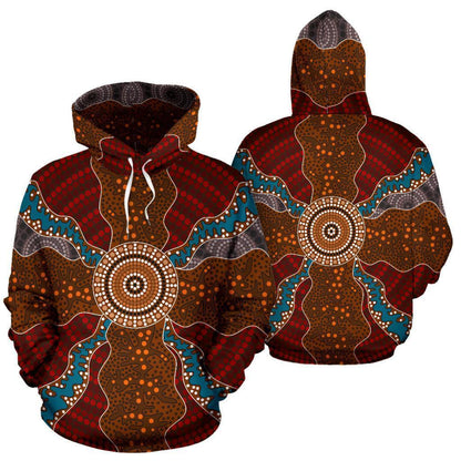 Australia All Over Hoodie Australia Pattern- NNK1476-Apparel-PL8386-Hoodie-S-Vibe Cosy™