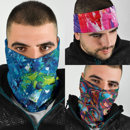 Abstract Oil Paintings Set - Bandana 3 Pack-Amaze Style™-Abstract Oil Paintings Set - Bandana 3 Pack-Vibe Cosy™
