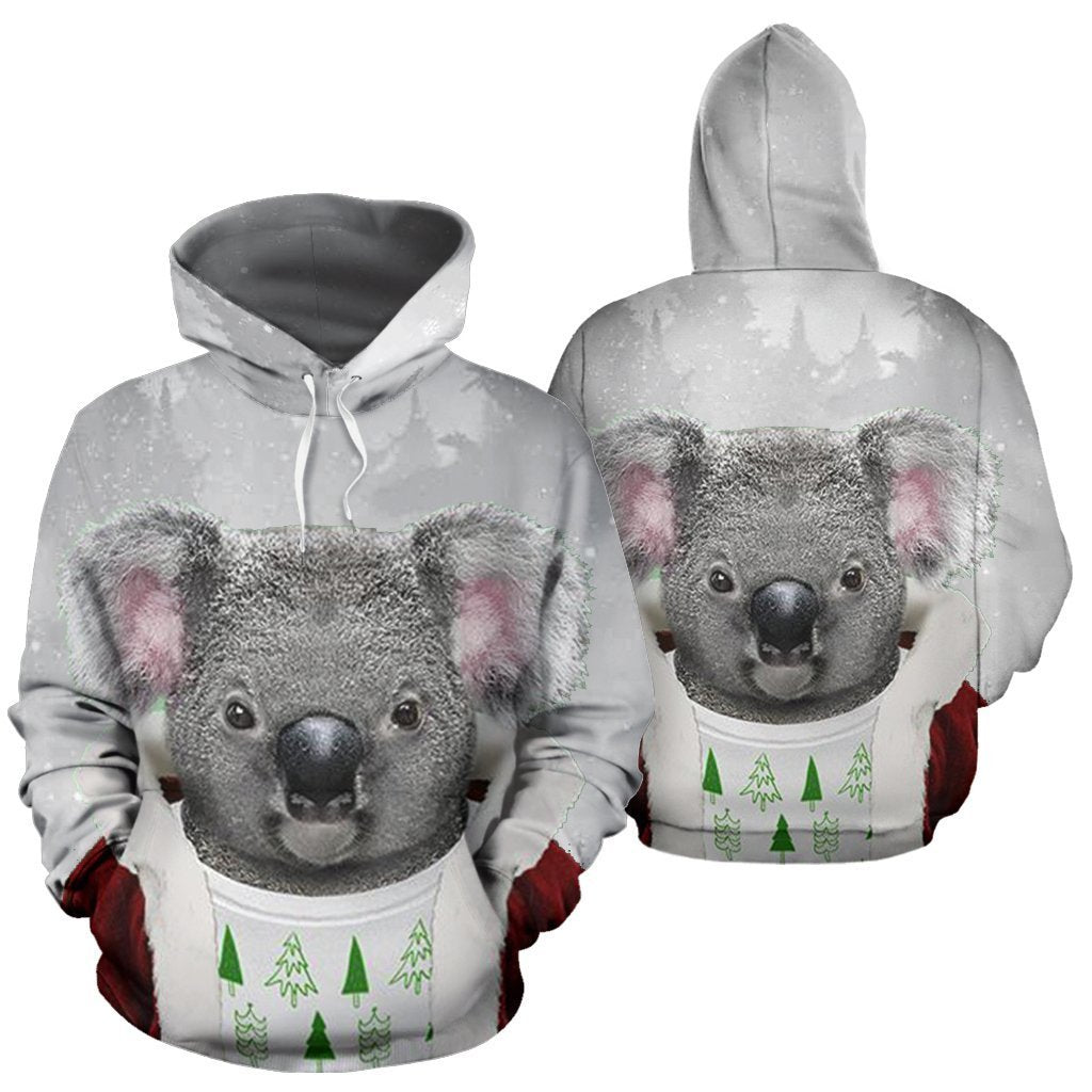 Australia Koala Claus Christmas™ Hoodie-ALL OVER PRINT HOODIES (P)-HP Arts-Hoodie-S-Vibe Cosy™