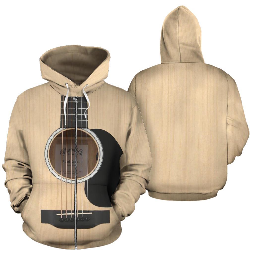 Acoustic Guitar 3D All Over Printed Shirts for Men and Women TT0016-Apparel-TT-Zipped Hoodie-S-Vibe Cosy™