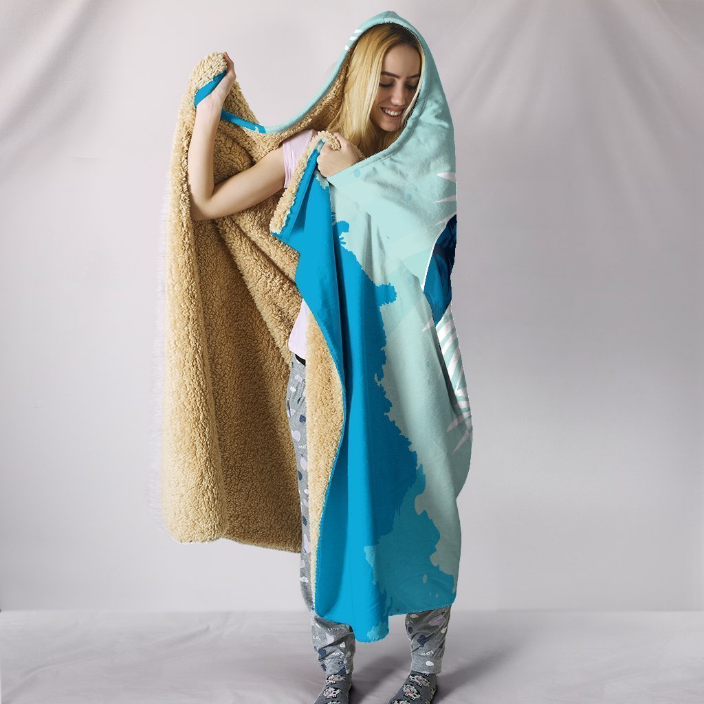 Custom Hoodie Blanket - Turtle Swimming-6teenth World™-Hooded Blanket-Youth 60"x45"-Vibe Cosy™