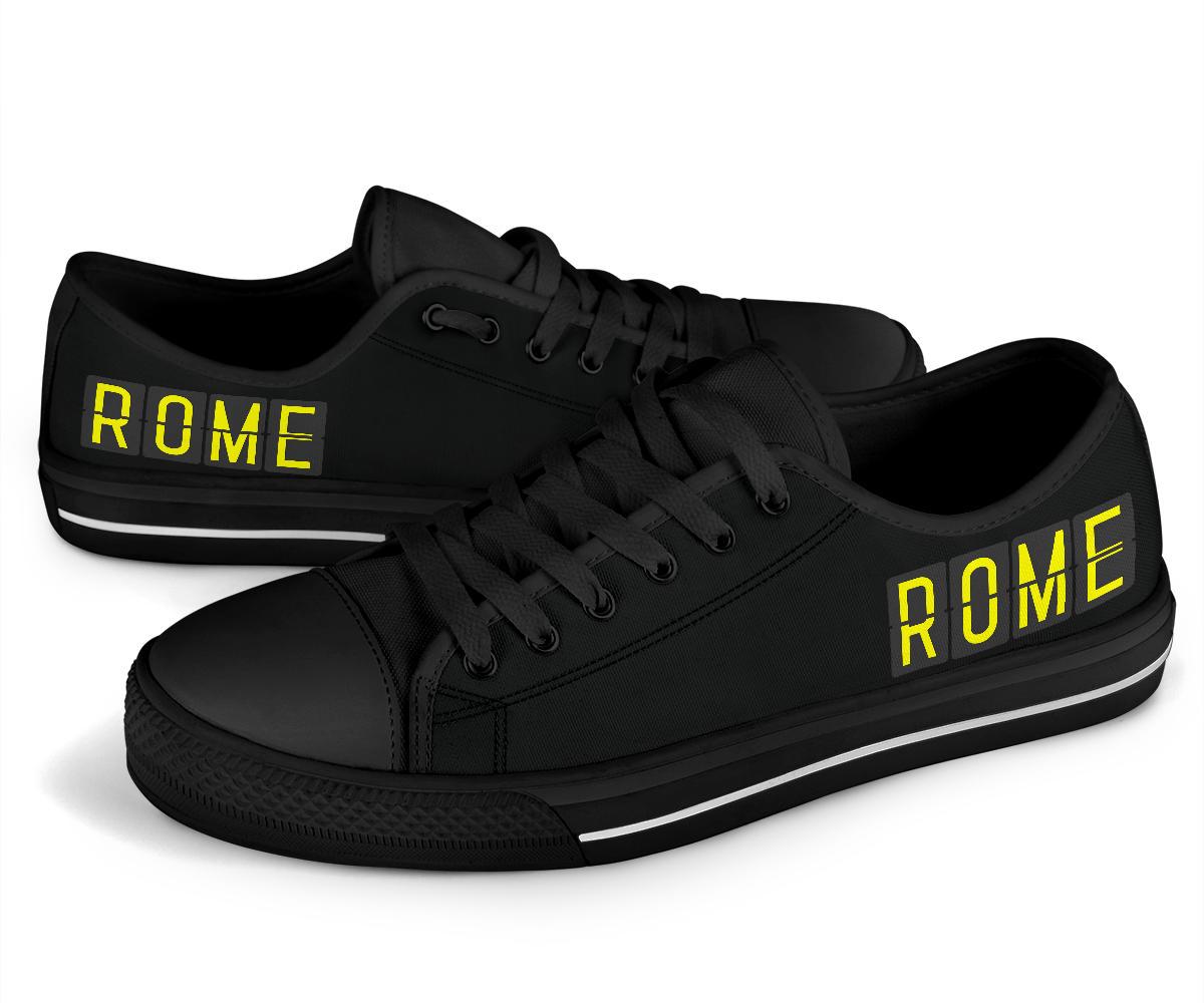Airport Destinations PARIS - Low Top Canvas Shoes-Amaze Style™-placeholder-placeholder-Vibe Cosy™