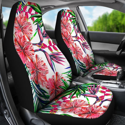 Hawaii Hibiscus Pattern Car Seat Covers 04 - AH - TH3-CAR SEAT COVERS-Alohawaii-Car Seat Covers-Universal Fit-White-Vibe Cosy™