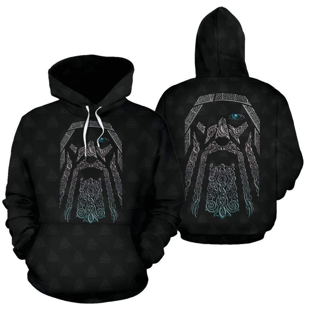 Odin (Wutan) - Viking Valhalla Hoodie A7-ALL OVER PRINT HOODIES (P)-HP Arts-Hoodie-S-Black-Vibe Cosy™