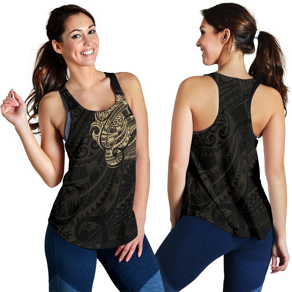 Maori Tattoo Style Women's Racerback Tank - Golden Version A74-WOMENS RACERBACK TANK-HD09-Racerback Tank Top - .-XS-Vibe Cosy™