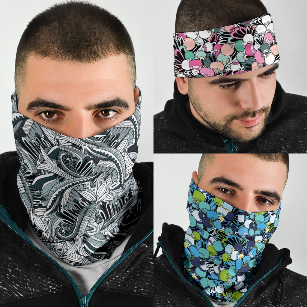 Funky Patterns Set 2 - Bandana 3 Pack-Amaze Style™-Funky Patterns Set 2 - Bandana 3 Pack-Vibe Cosy™