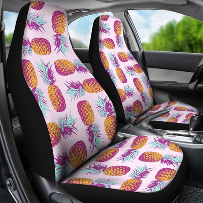 Pineapple Car Seat Covers 07 - AH - TH3-CAR SEAT COVERS-Alohawaii-Car Seat Covers-Universal Fit-White-Vibe Cosy™