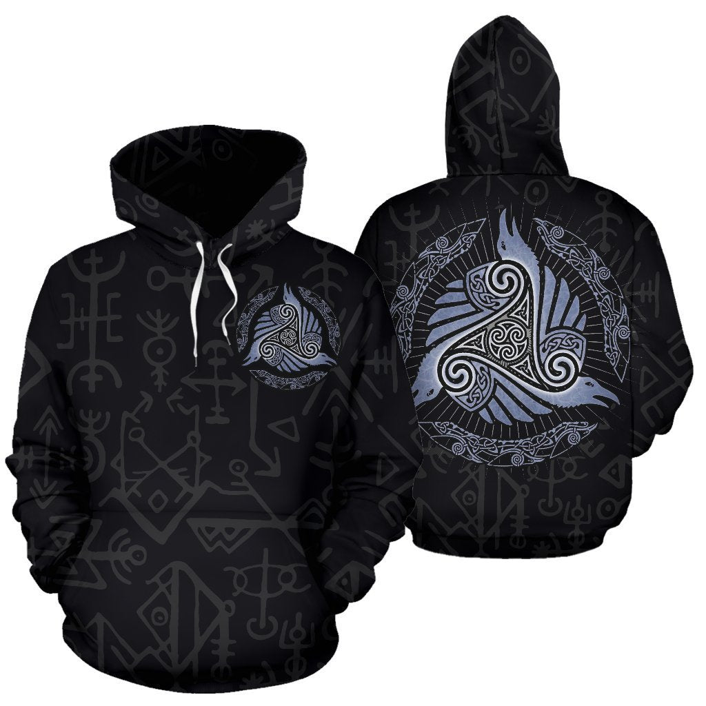 Viking All Over Hoodie-ALL OVER PRINT HOODIES (P)-HP Arts-Hoodie-S-Vibe Cosy™