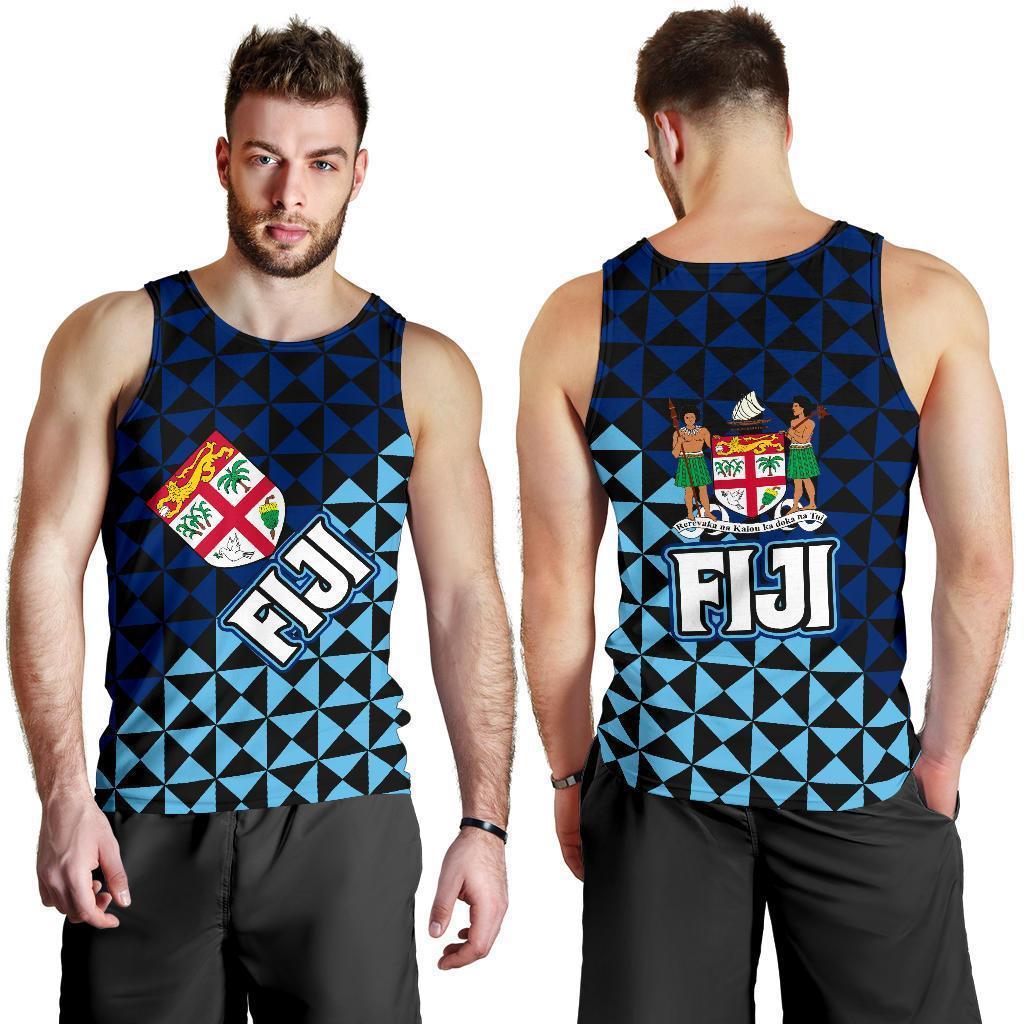 Fiji Polynesian Men's Tank Top Coat Of Arms-MEN'S TANK TOPS-Khanh Arts-Men's Tank Top - Fiji-S-Vibe Cosy™