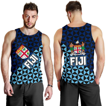 Fiji Polynesian Men's Tank Top Coat Of Arms-MEN'S TANK TOPS-Khanh Arts-Men's Tank Top - Fiji-S-Vibe Cosy™