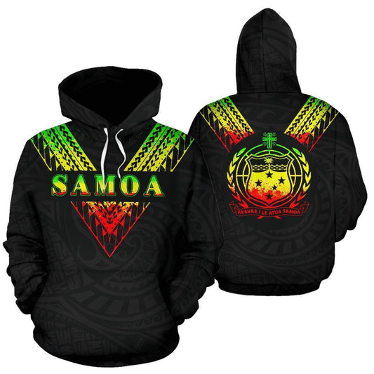 Samoa All Over Hoodie - Reggae Color Sailor Style - BN01-ALL OVER PRINT HOODIES (P)-Phaethon-Hoodie-S-Vibe Cosy™