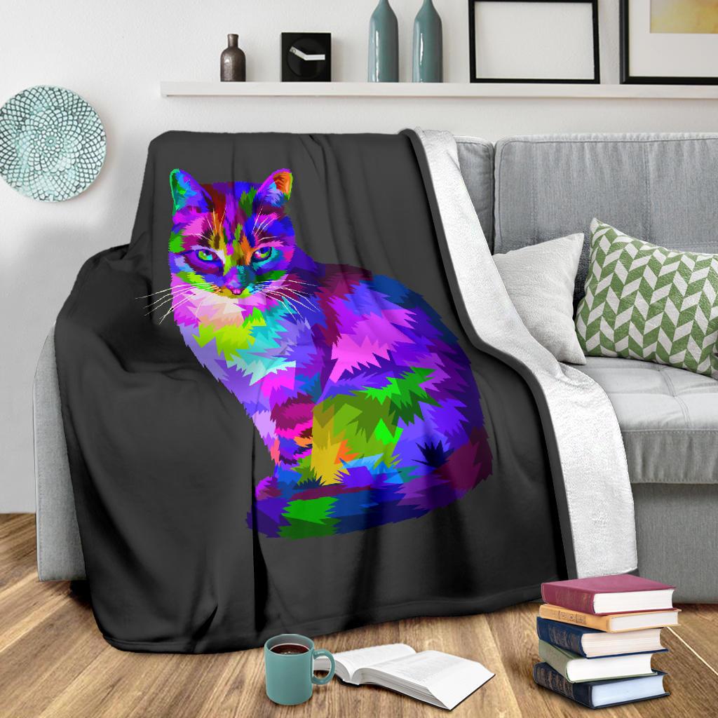 Gatto e Nero-Amaze Style™-Premium BlanketGatto e Nero-Youth (56 x 43 inches / 140 x 110 cm)-Vibe Cosy™