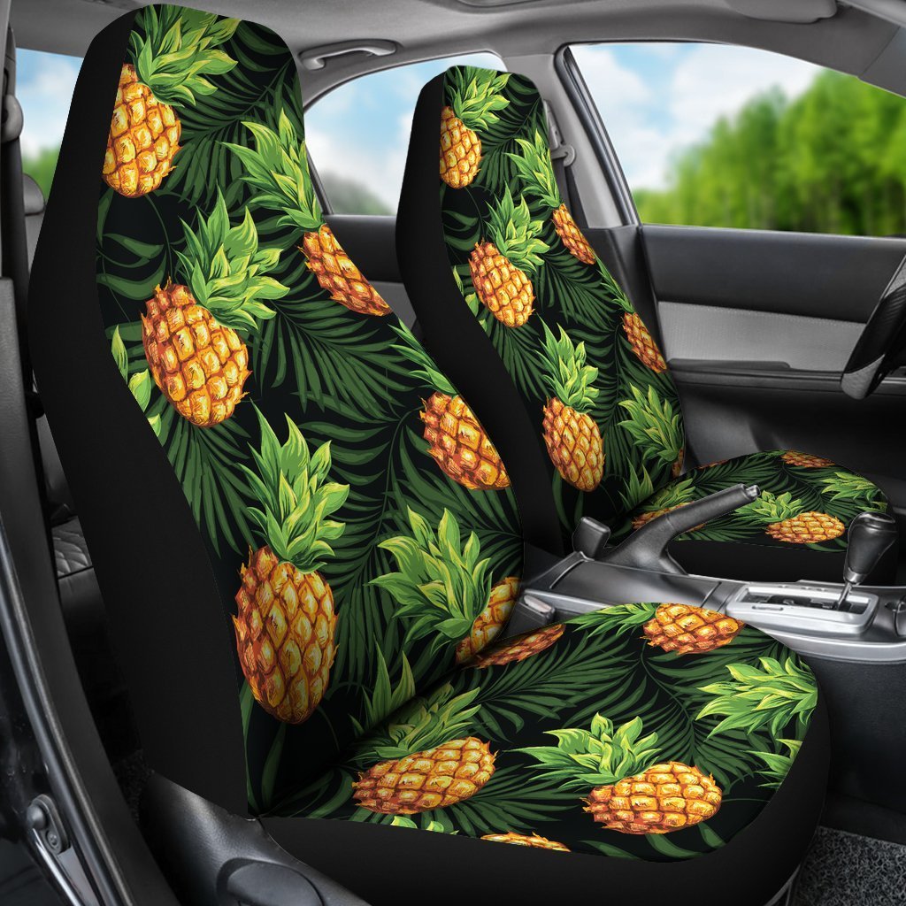 Pineapple Car Seat Covers 09 - AH - TH3-CAR SEAT COVERS-Alohawaii-Car Seat Covers-Universal Fit-White-Vibe Cosy™