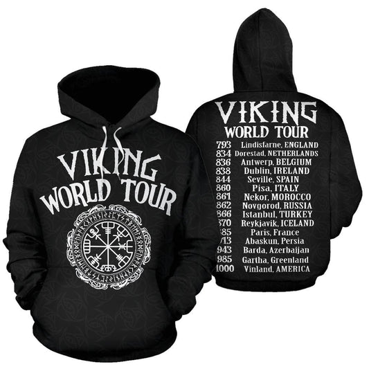 Viking World Tour - Hoodie A7-ALL OVER PRINT HOODIES (P)-HP Arts-Hoodie-S-Black-Vibe Cosy™