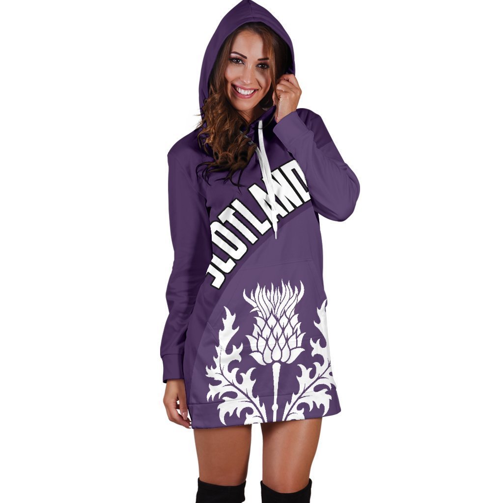 Scotland Hoodie Dress Wave Purple-Apparel-HD09-Hoodie Dress-S-Vibe Cosy™