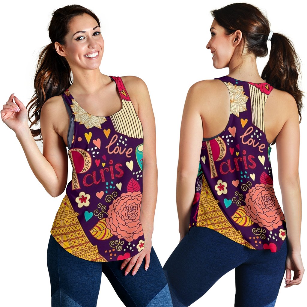 Paris Love Racerback Tanktop-Amaze Style™-Racerback Tank Top - Paris Love Racerback Tanktop-XS-Vibe Cosy™