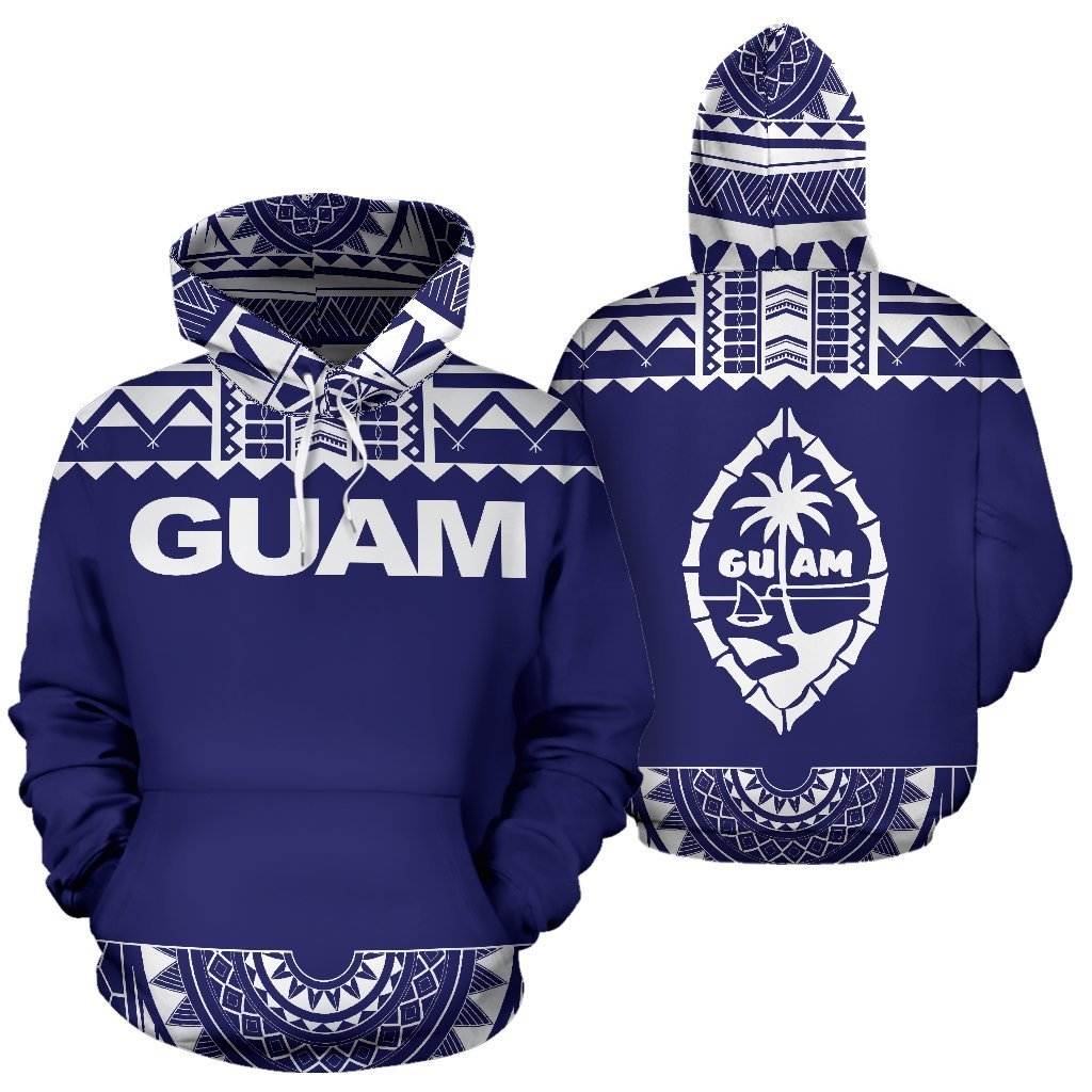 Guam All Over Hoodie - Polynesian Purple And White-ALL OVER PRINT HOODIES-HP Arts-Hoodie-S-Purple And White-Vibe Cosy™