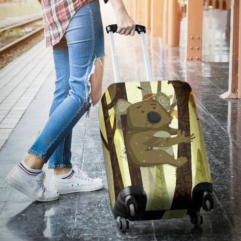 Australia Koala Luggage Cover 04 k7-LUGGAGE COVERS-HP Arts-Luggage Covers - Australia Koala Luggage Cover 04 K2-Small 18-22 in / 45-55 cm-Vibe Cosy™