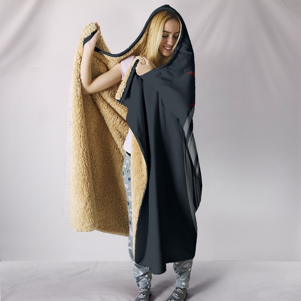 Custom Hoodie Blanket _ Bloody Owl-6teenth World™-Hooded Blanket-Youth 60"x45"-Vibe Cosy™