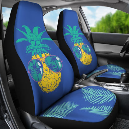 Pineapple Car Seat Covers 03 - AH-CAR SEAT COVERS-Alohawaii-Car Seat Covers-Universal Fit-White-Vibe Cosy™