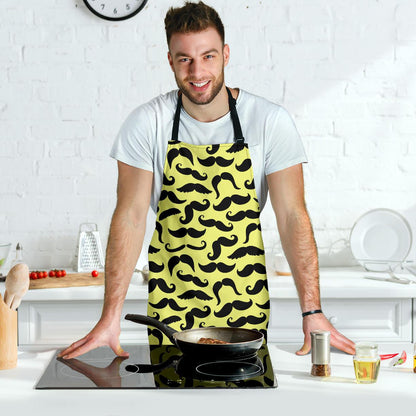 Mustache Yellow Apron-Amaze Style™-Mustache Yellow Apron-Vibe Cosy™